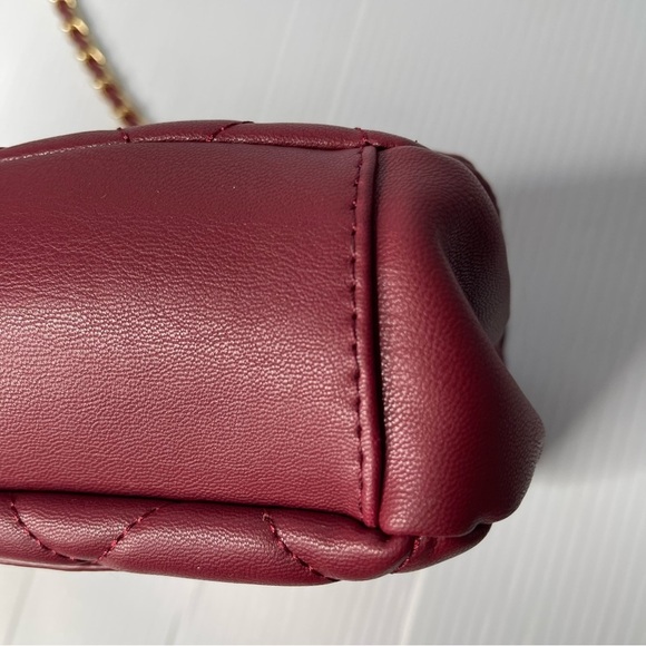 BADGLEY MISCHKA Burgundy Studded Quilted Shoulder Bag - Picture 4 of 13